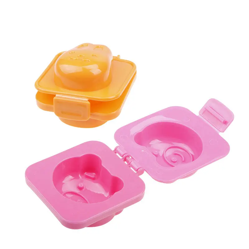 2Pcs Food Grade Plastic Boiled Egg Mold Bento Maker Cutter Decorating Egg Tools 82693 1
