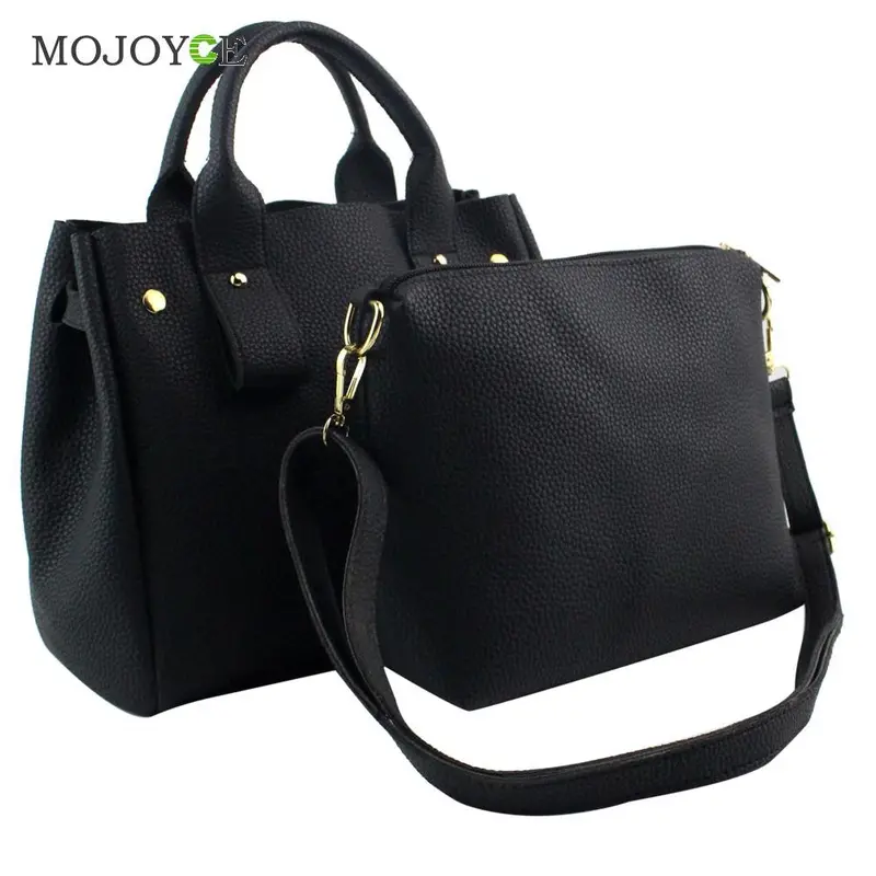 2Pcs New Pu Leather Women Bag Embossed Women Leather Handbag Leisure Shoulder Crossbody Bag Women Messenger Bags Bolsa Sac 1