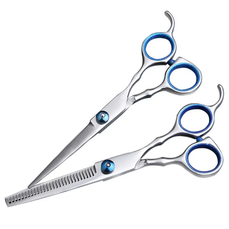 2Pcs Pressional Hairdressing Scissors 6 Inches Beauty Salon Cutting Thinning Hair Shears Barbershop Hairdresser's Scissors 1