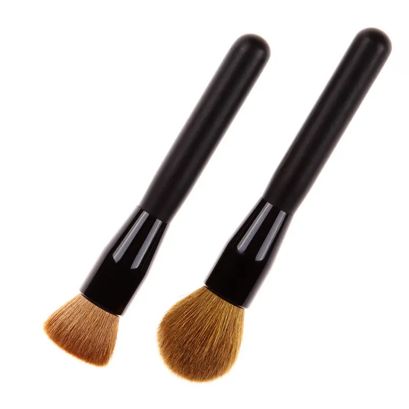 2Pcs Wool Large Powder Brush Blush Foundation Brush Cosmetic Makeup Wool Make Up Brushes 1