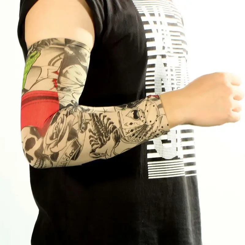 2Pcscool Mixed Nylon Fake Temporary Tattoo Arm Sleeves 2