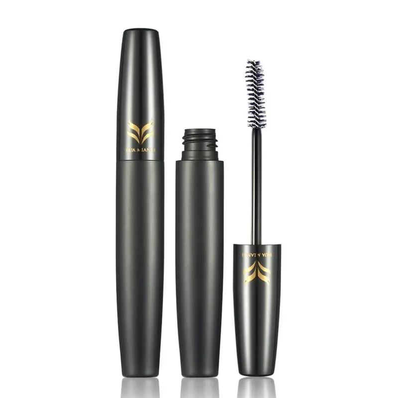 2Pcslot Mascara Cosmetic Set Black 3D Mascara + Natural Fiber Waterproof Curling Colossal Lengthening Eye Lash Makeup 1