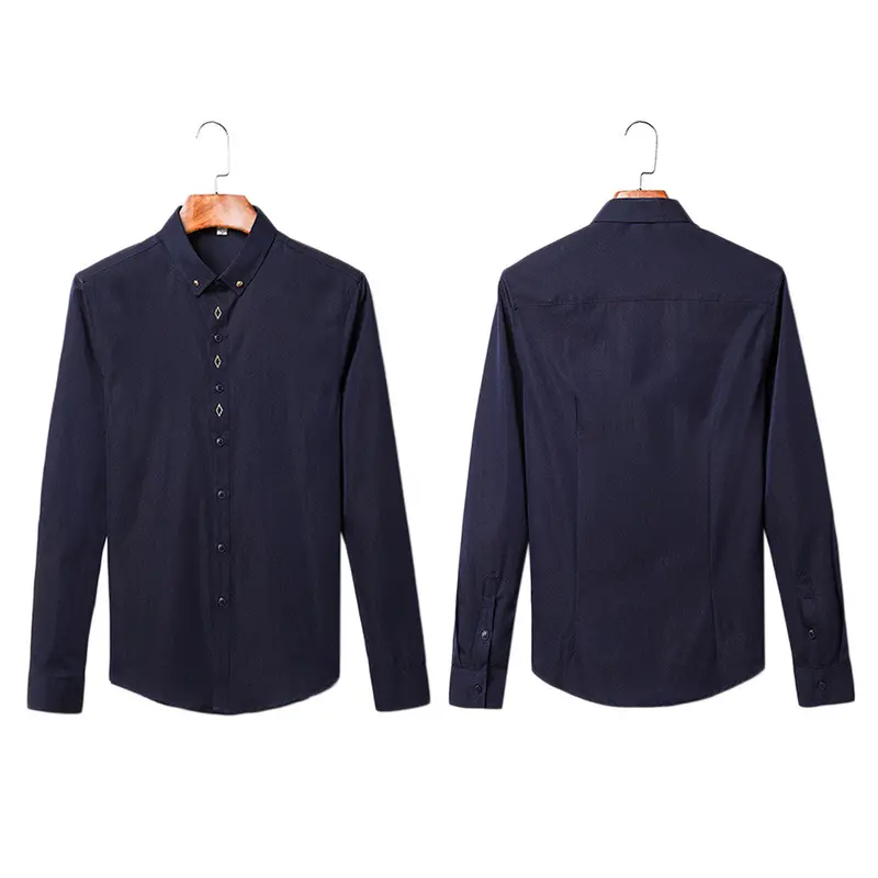 2Rz Formalcasualable Design Turn-Down Collar Shirts Slim Fitlong Sleeve Casualshirts 7