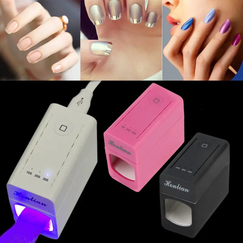 3 Colors 3W Mini Practical Portable Usb Nail Led Lamp For Curing Nail Dryer Nail Polish Dryer Styling Tools Hl-101 1