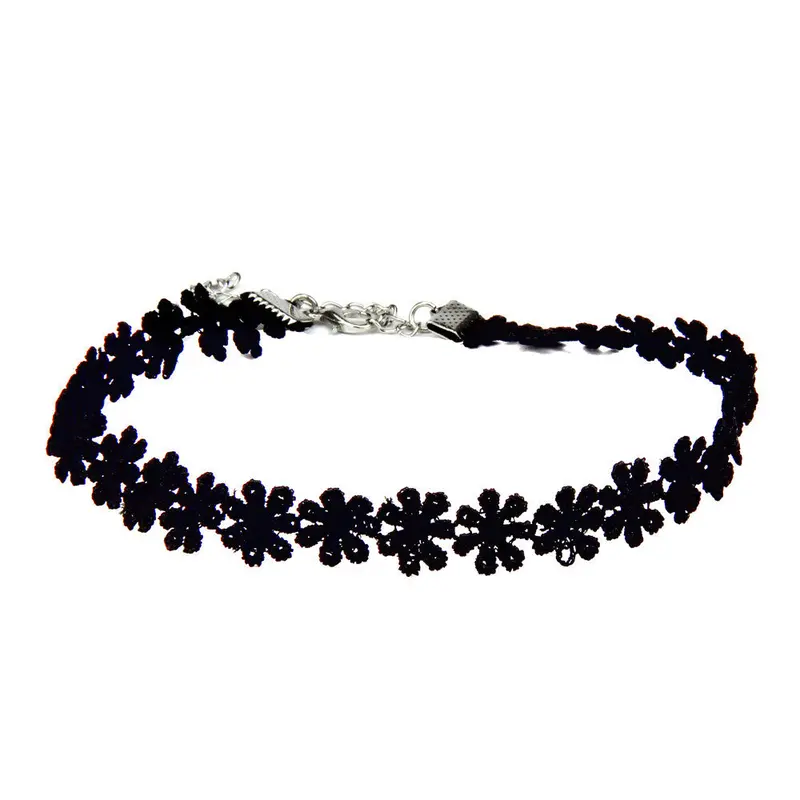 3 Colors All-Match Lace Chokers Necklaces Alloy Cute Black Necklaces -Selling Sets Necklace Feida 1