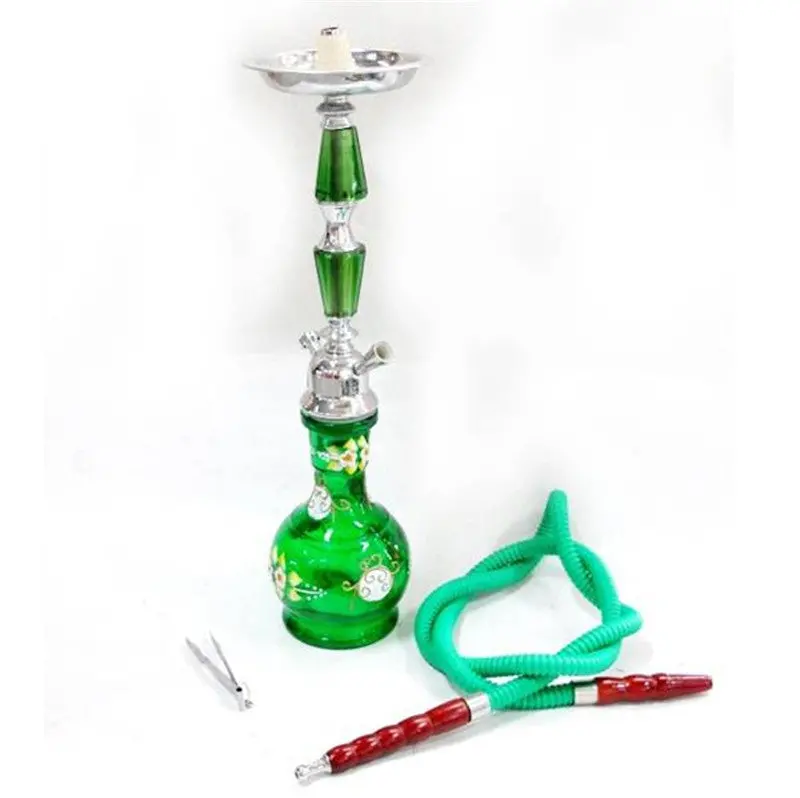 3 Colors Elegant Slim Design Glass Vase Shisha Hookah Water Smoking Pipe Set Gifts Red 89647 1