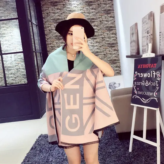 3 Colors Rice Flag Mori Style Long Scarves Wrapswarm Vintage Imitation Cashmere Curling Scarf Shawl 2