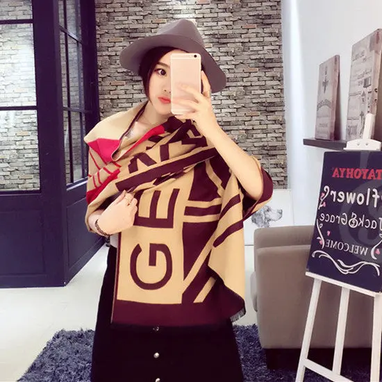 3 Colors Rice Flag Mori Style Long Scarves Wrapswarm Vintage Imitation Cashmere Curling Scarf Shawl 3