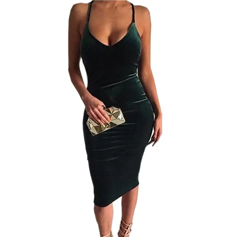 3 Colors Sexy Club Dress Sleeveless Slim Backless Velvet Cross Strapless Bandage Bodycon Party Dresses Vestidos Gv460 1