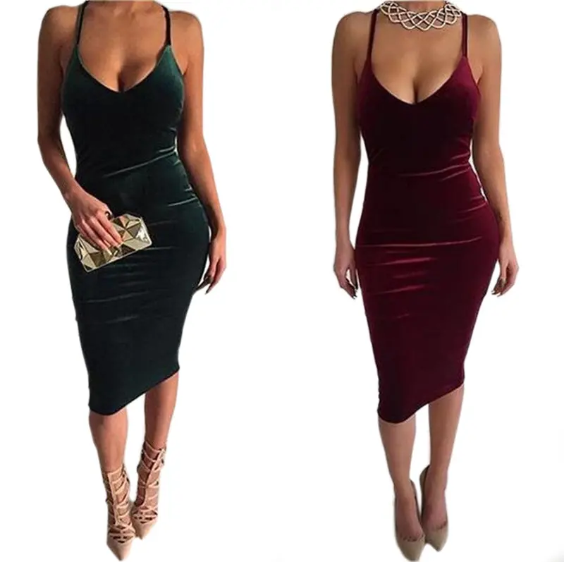 3 Colors Sexy Club Dress Sleeveless Slim Backless Velvet Cross Strapless Bandage Bodycon Party Dresses Vestidos Gv460 4
