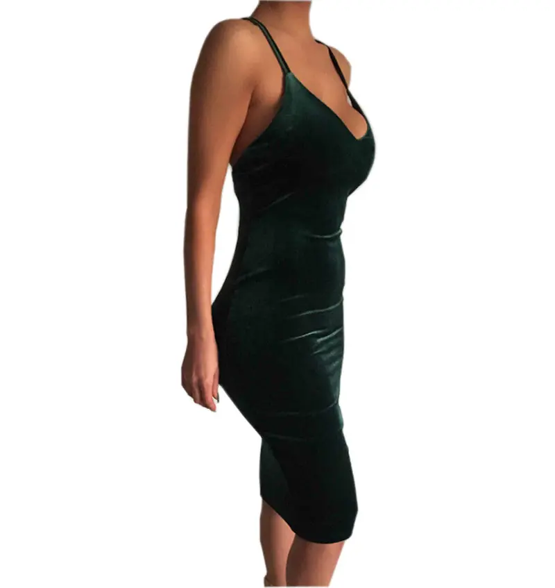 3 Colors Sexy Club Dress Sleeveless Slim Backless Velvet Cross Strapless Bandage Bodycon Party Dresses Vestidos Gv460 6