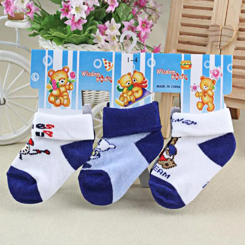 3 Pairs Cotton Baby Socks Born Infant Toddler St Floor Baby Sock 1