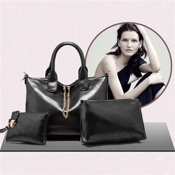 3 Pcs Famous Women Bag Messenger Bags Pu Leather Luxury Women Hbags Designer Bag Sac Femme 1
