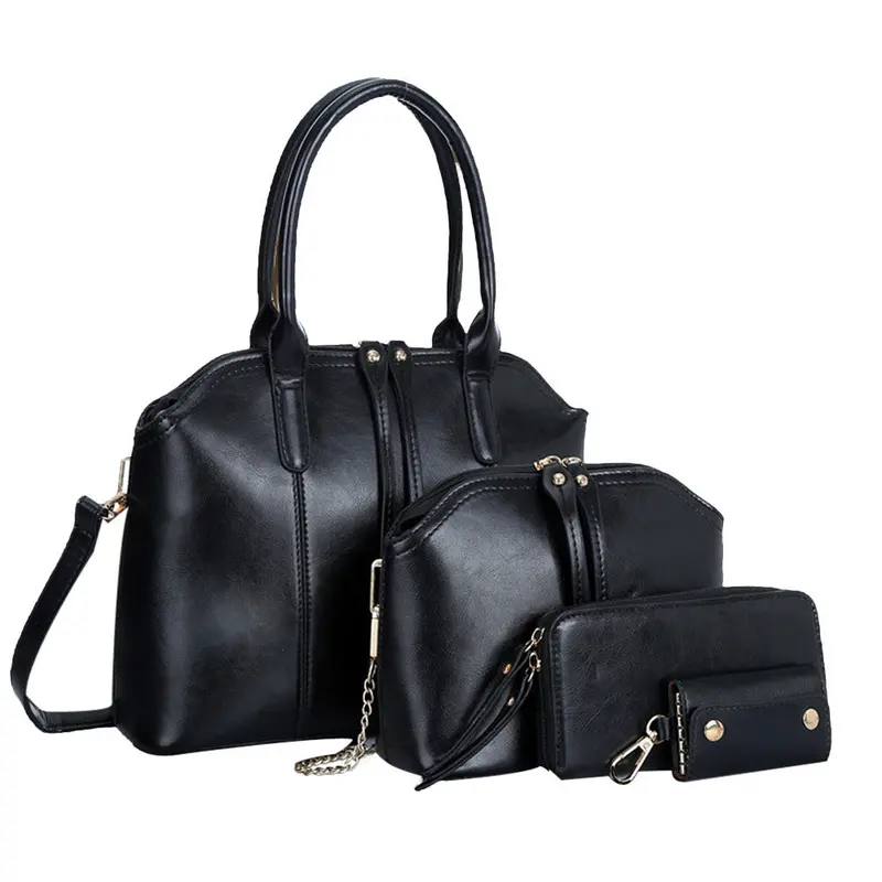 3 Pcs Leather Bags Women's Hbags+Women Messenger Bag+Purse+Key Cases Famousluxury Crossbody Shoulder Bag For Girls 1