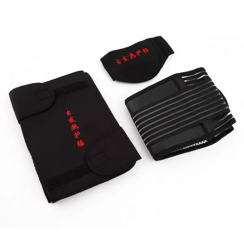 3 Pcsset Self Heating Tourmaline Magnetic Neck Waist Knee Heat Therapy Set Support Wrap Belt Brace Health Care Quality 2