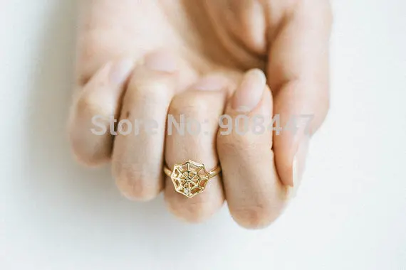 30 Pcs-R134 Simple Spider Web Knuckle Ring,Pinky Cobweb Ring,Midi Web Ring - 3