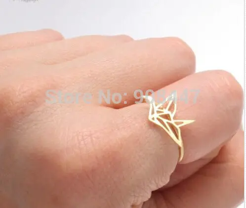 30 Pcs-R252 Origami Crane Ring,Bird Ring,Animal Ring - 1
