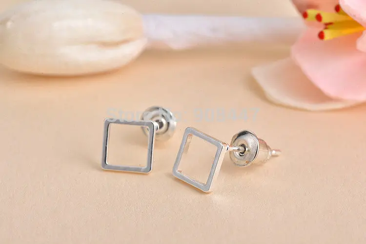30 Pcs-S064 Jewelry Square Earrings Simple Geomoetric Ear Studs Earrings 1
