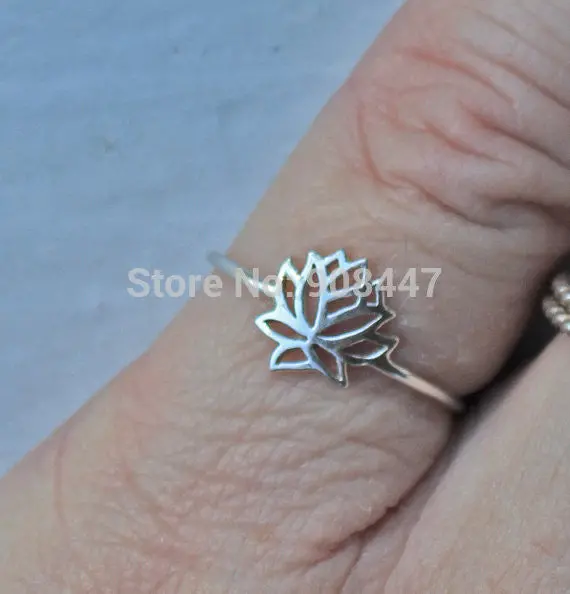 30 Pcs- The Original Tiny Wonders Lotus Flower Ring - Gold Midi Ring,Cool Rings- 2