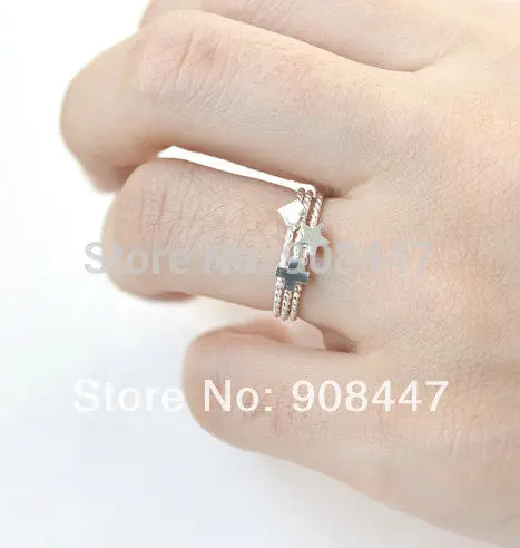 30 Pcslot- Jewelry Twist Heart Ring,Tiny Heart Rings 3