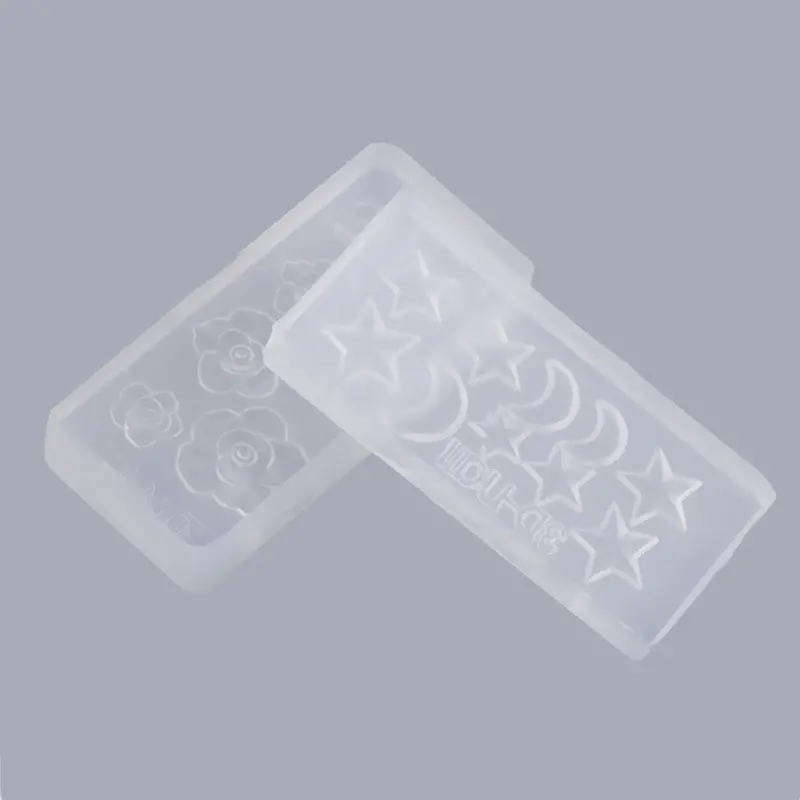 30Pcs 3D Acrylic Nail Art Template Carved Mold Tips Designs Pattern Decor Diy Different Styles Transparent 2
