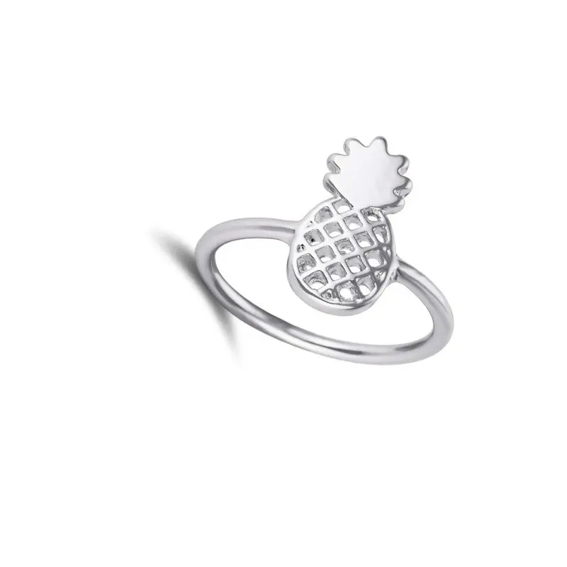 30Pcs Cute Pineapple Rings Simple Funny Outline Fruit Rings Lovely Ananas Rings Party Gift R142 1