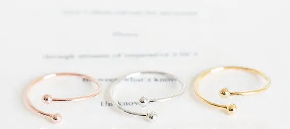 30Pcs Design Double Balls Adjustable Ring Gift R236 1