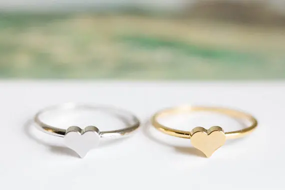30Pcs-R222 Love Heart Top Of Finger Over The Midi Tip Finger Above The Knuckle Ring 1
