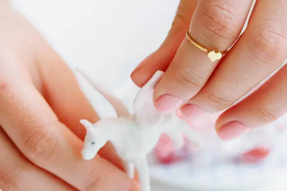 30Pcs-R222 Love Heart Top Of Finger Over The Midi Tip Finger Above The Knuckle Ring 3