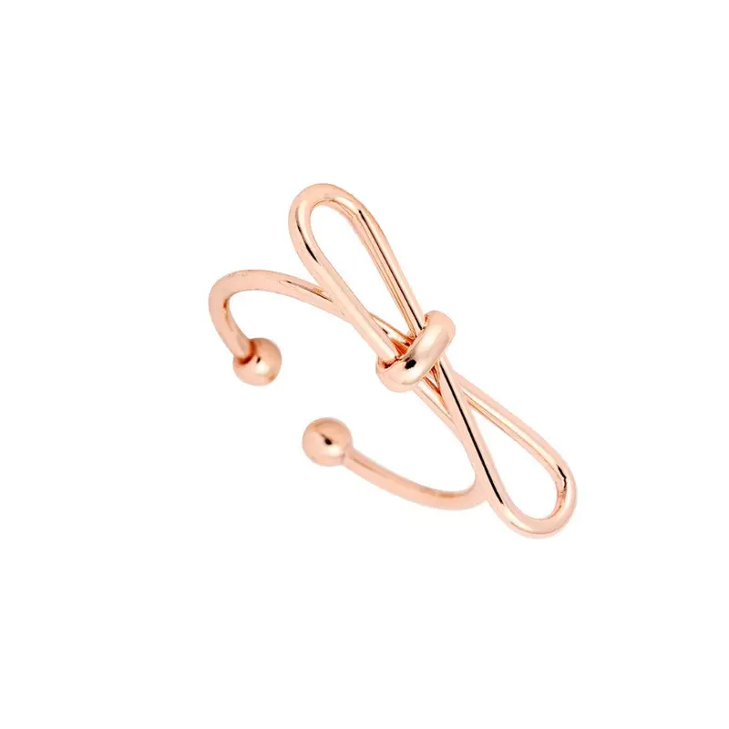 30Pcs Rings Gold Silver And Rose Gold Plated Adjustable Simple Handmade Bow Knot Rings 3
