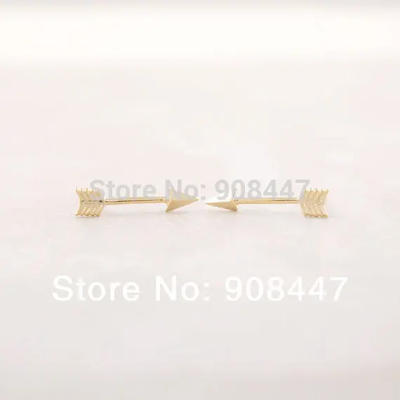 30Pcs-S001 Gold Pink Gold Arrow Studs Earrings Gold And Silver Earrings S001 1