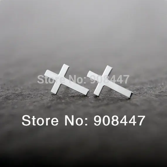 30Pcs-S030 Jewelry Sterling Cross Stud Earrings Cute Earrings 1