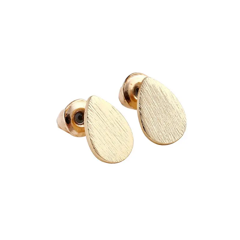 30Pcs-S056 Earring Earrings Small Silver Plated Brushed Earrings Waterdrop Earrings 1