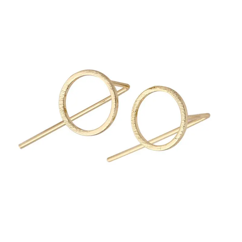 30Pcs-S058 Year Gifts Minimalist Gold Small Silver Rose Plated Circle Round Studs Earrings Valentine Gifts 1