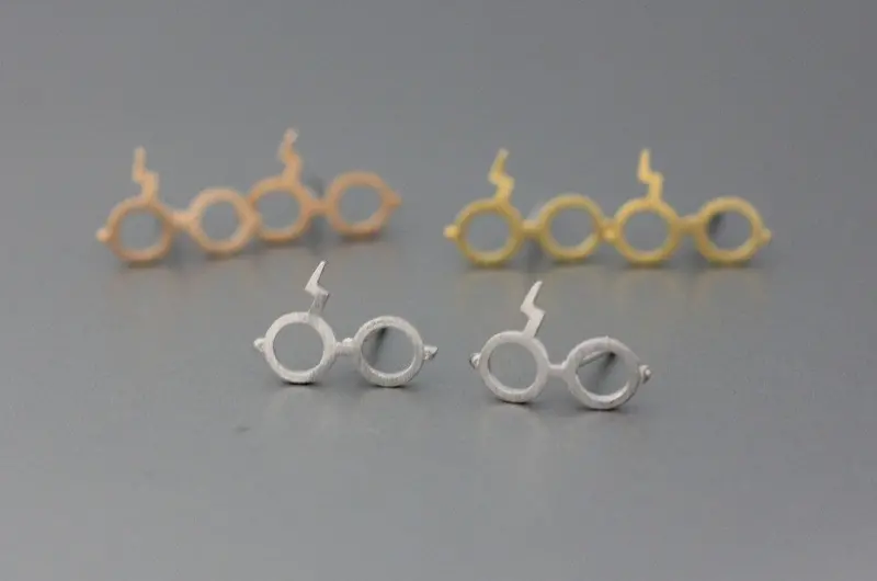 30Pcs-S086 Magic Glasses Pendant Earring With Available Color As Listed ( Gold, Silver, Pink Gold ) 1