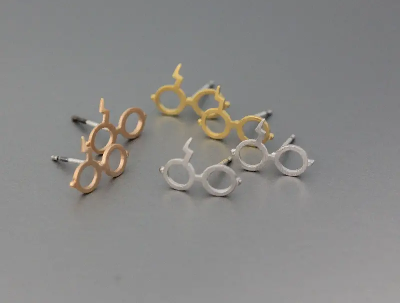 30Pcs-S086 Magic Glasses Pendant Earring With Available Color As Listed ( Gold, Silver, Pink Gold ) 3