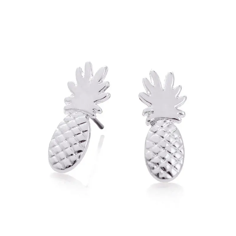 30Pcs-S088 Simple Jewelry Pineapple Earrings Cute Little Stud Earrings Simple Fun Fruit Minimal Hipster Earrings 1