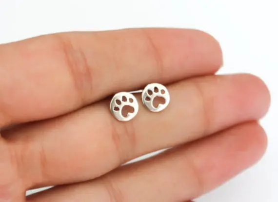 30Pcs-S093 Earrings Valentine Earrings Cute Animal Bear Paw Stud Earrings Panda Palm Earrings Gifts 1