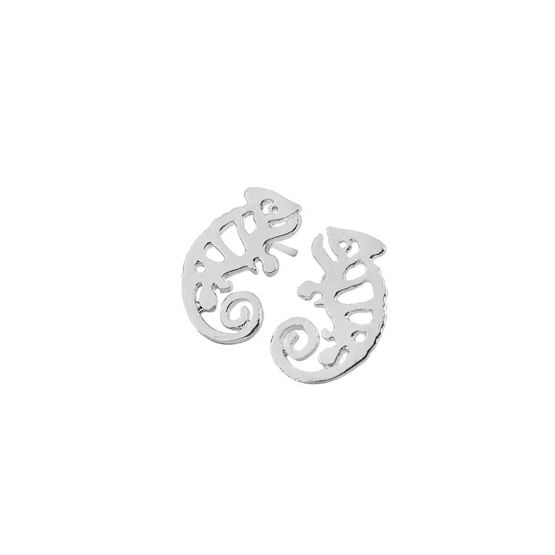 30Pcs-S100 Jewelry Chameleon Iguana Shaped Animal Stud Earrings Party Gift 3