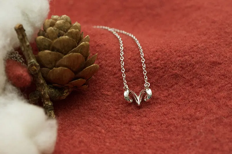 30Pcs Small Ram's Horn Pendant Necklace Style Wedding Necklace N168 2