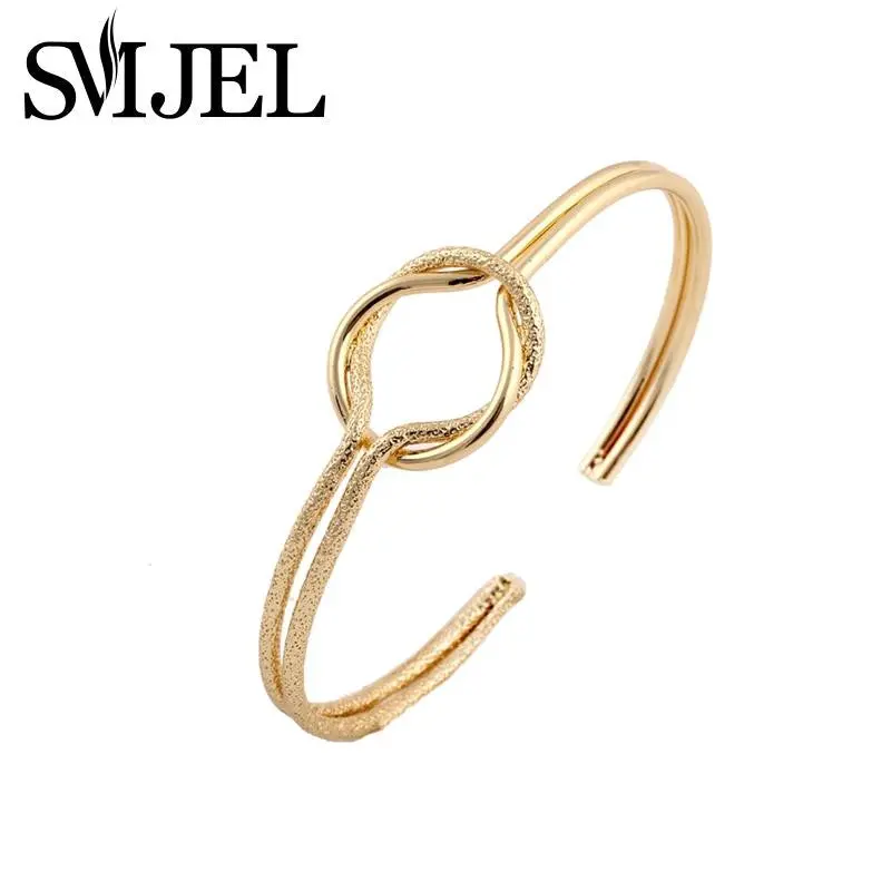30Pcslot Bangles Brass Handmade Knot Open Bracelet Bangles G048 1