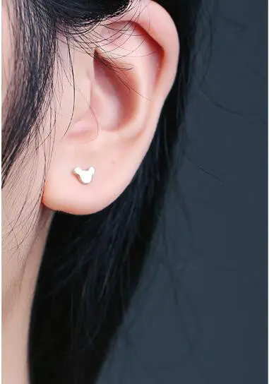 30Pcslot-S099 Minimalist Jewelry Cute Cartoon Mickey Stud Earrings Gift 3