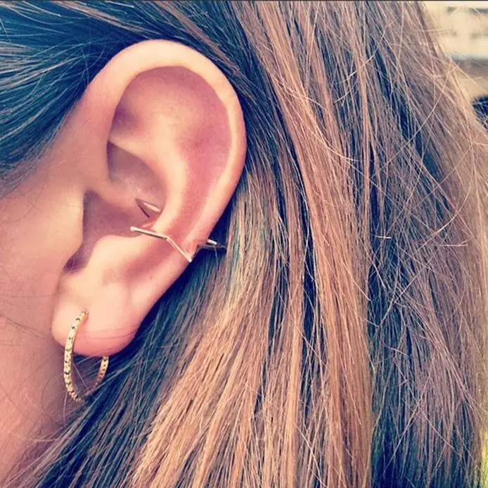 30Pcslot-S101 Geometric Triangle Earclips Birhtday Gift Simple Vintage Star Earrings 1