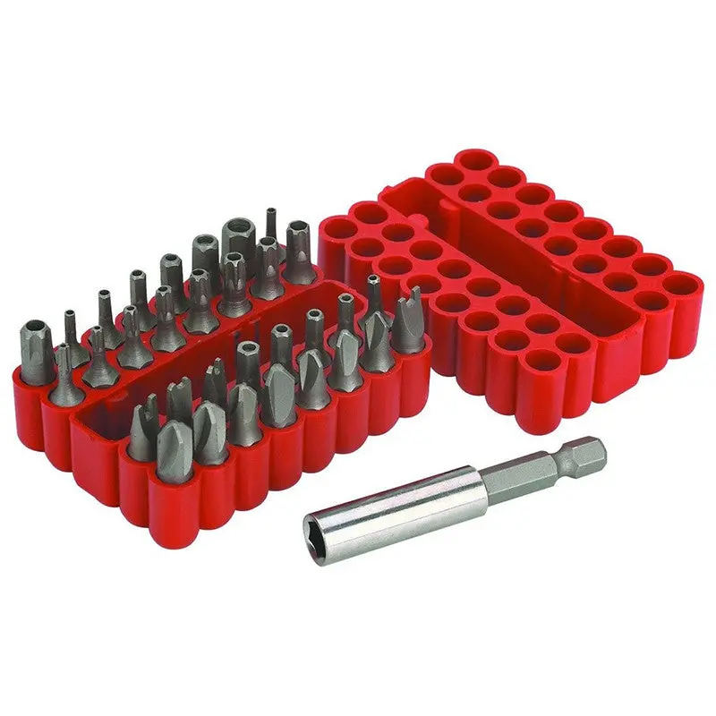 33Pc Security Tamper Proof Torx Hex Star Bit Set Electric Drill 71214 1