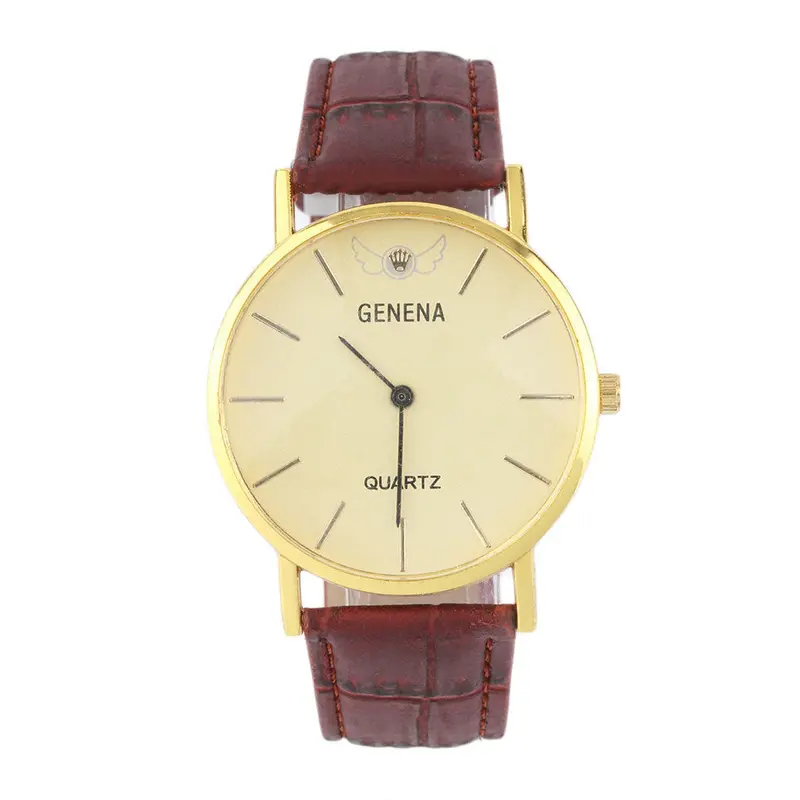 36Mm Wing Pattern Golden Round Shell Dial Bracelet Quartz Analog Wrist Watch 1