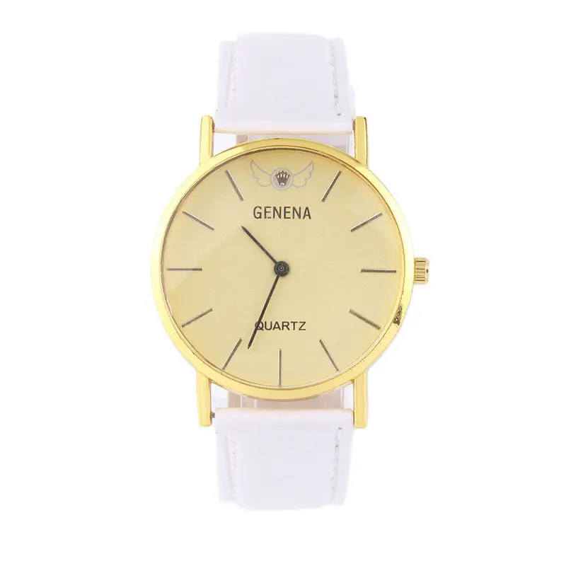 36Mm Wing Pattern Golden Round Shell Dial Bracelet Quartz Analog Wrist Watch 2