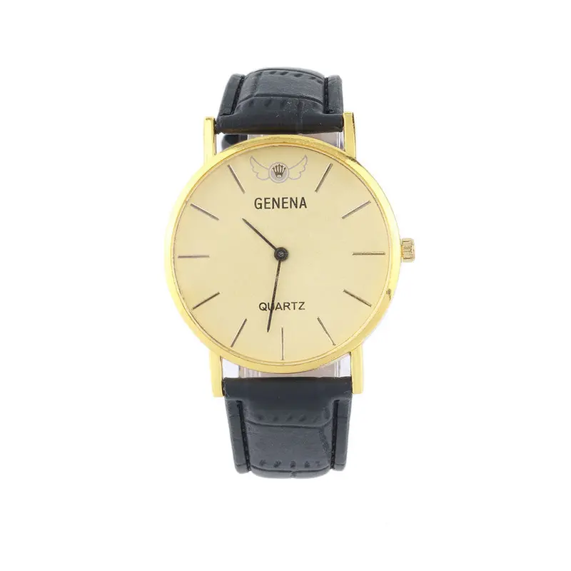 36Mm Wing Pattern Golden Round Shell Dial Bracelet Quartz Analog Wrist Watch 4