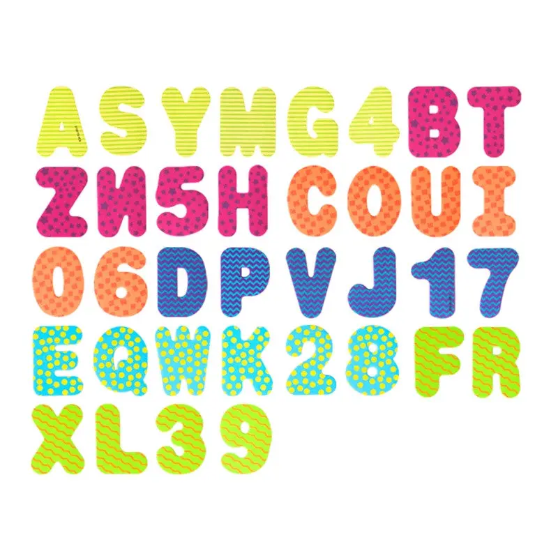 36Pcs Alphanumeric Letters Bath Toys Puzzle St Eva Numbers Kids Baby Toys Tool Early Educational Toy For Children Kids 1