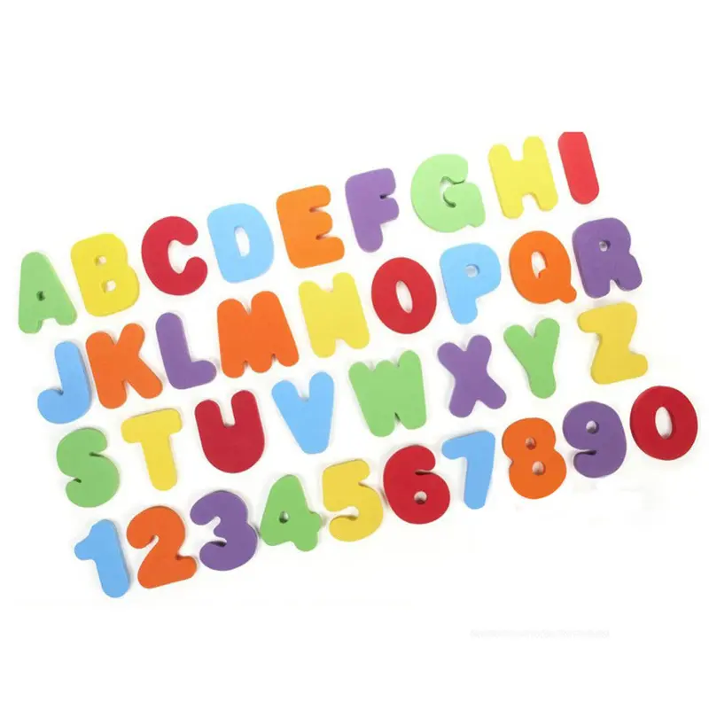 36Pcs Bath Toys Kids Educational Toy Floating Bath Foam Letters Numbers Stick On Bathroom Toy 1