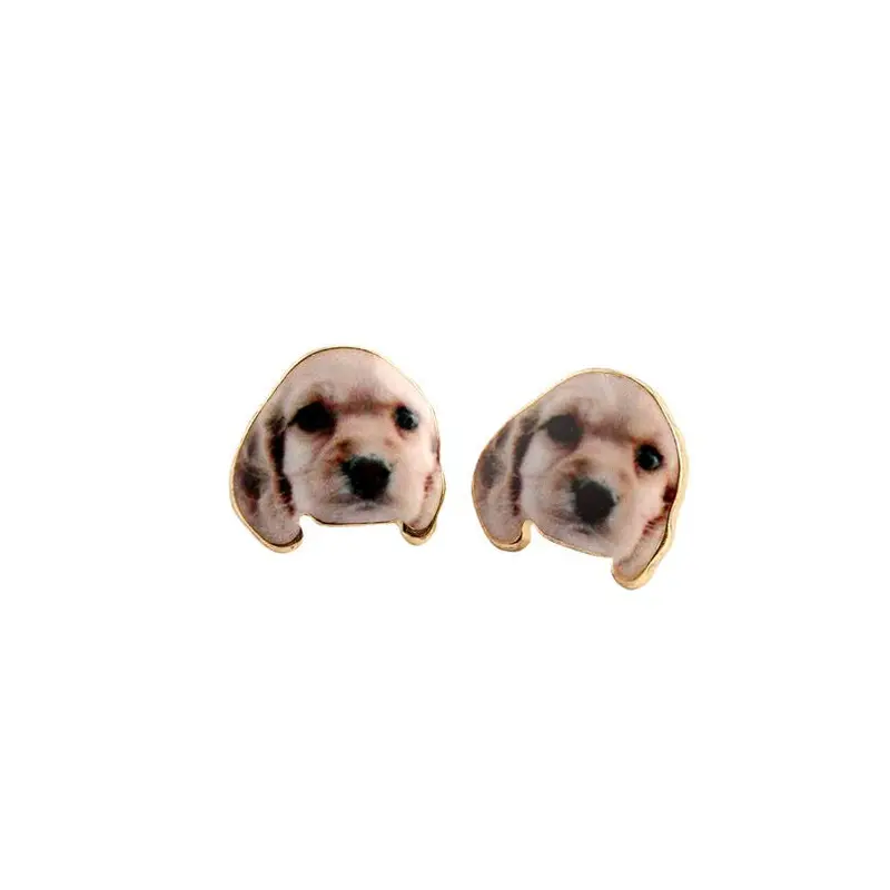 3D Animal Dog Earrings Lovely Gold Puppy Dachshund Dog Stud Earrings Party Earrings Gift Oed054 1